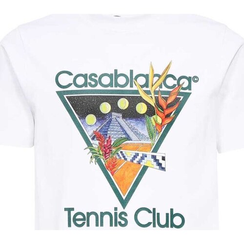 Textiel Heren T-shirts korte mouwen Casablanca MS23-JTS-001-01 Wit