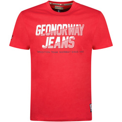 Textiel Heren T-shirts korte mouwen Geographical Norway SX1046HGNO-RED Rood
