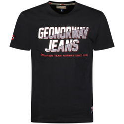 Textiel Heren T-shirts korte mouwen Geographical Norway SX1046HGNO-BLACK Zwart