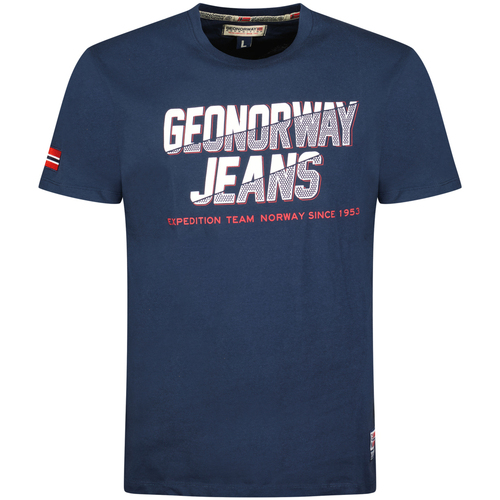 Textiel Heren T-shirts korte mouwen Geo Norway SX1046HGNO-NAVY Marine