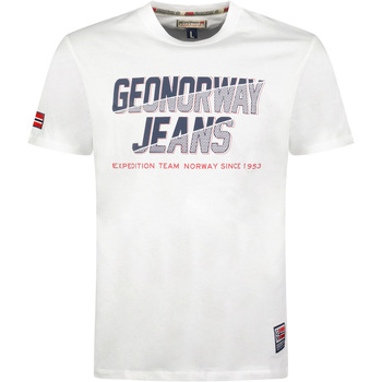 Textiel Heren T-shirts korte mouwen Geo Norway SX1046HGNO-WHITE Wit