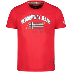 Textiel Heren T-shirts korte mouwen Geographical Norway SX1052HGNO-RED Rood
