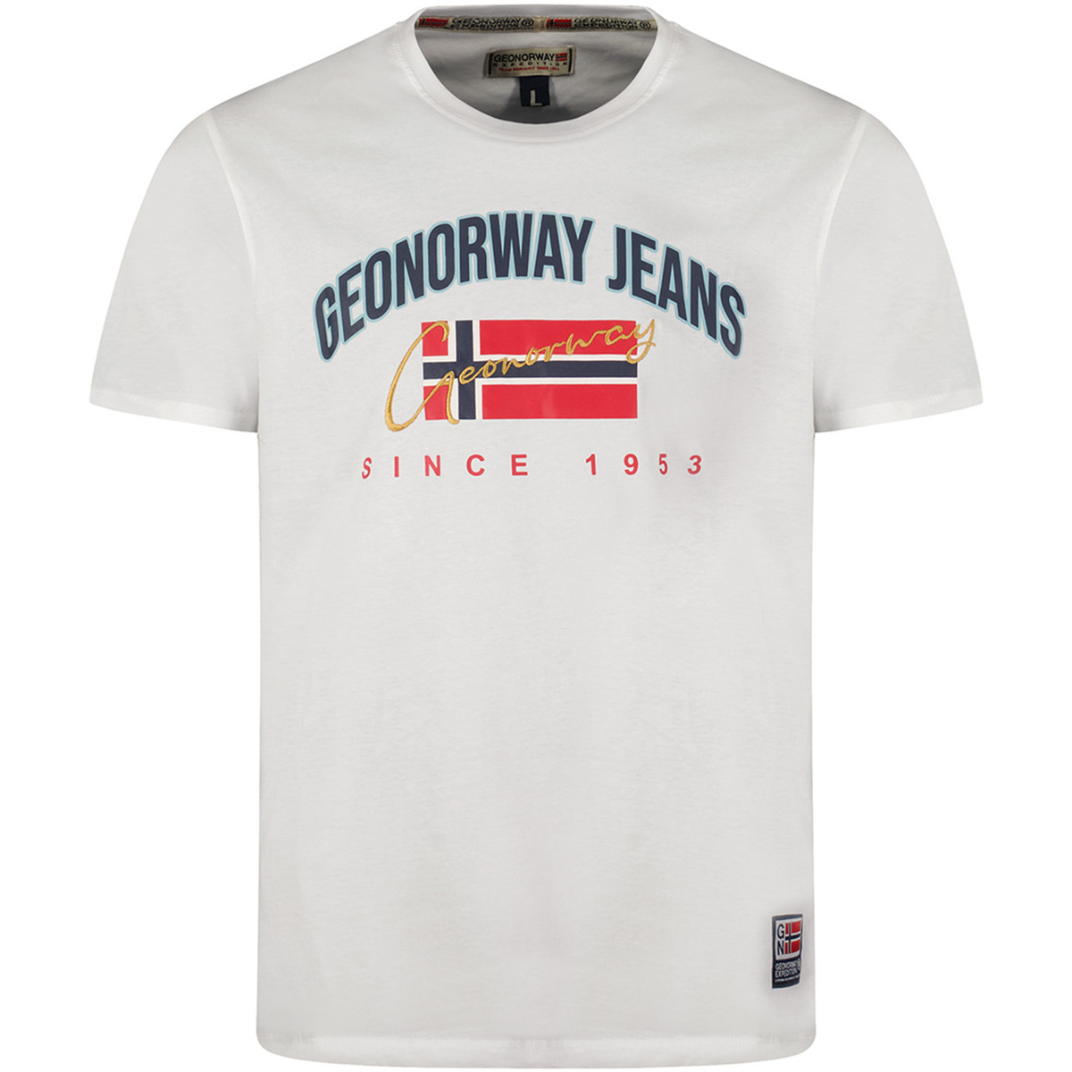 Textiel Heren T-shirts korte mouwen Geo Norway SX1052HGNO-WHITE Wit