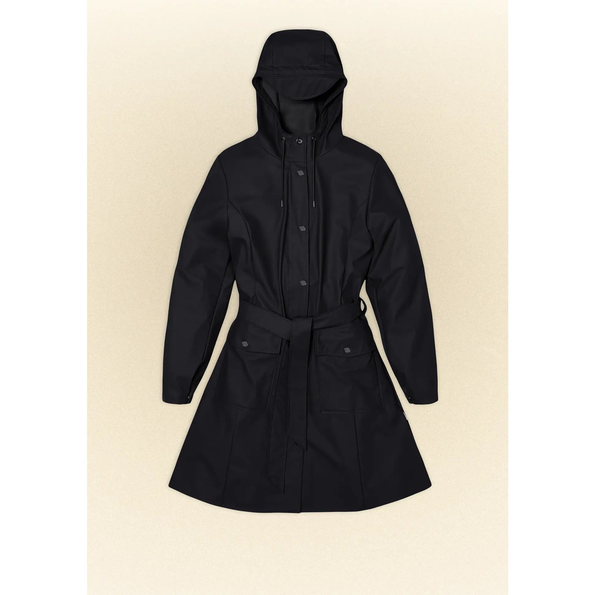 Textiel Dames Jacks / Blazers Rains 1824 belt jacket black Zwart