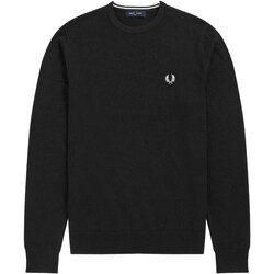 Textiel Heren Sweaters / Sweatshirts Fred Perry Maglione Fred Perry Classic Crew Neck Nero Zwart