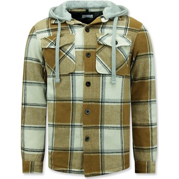 Textiel Heren Jasjes / Blazers Enos Lumber Jacket Capuchon Bruin