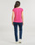 Textiel Dames T-shirts korte mouwen Pieces PCBILLO TEE LUREX STRIPES Roze