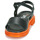 Schoenen Dames Sandalen / Open schoenen Art BIRMINGHAM Zwart / Oranje