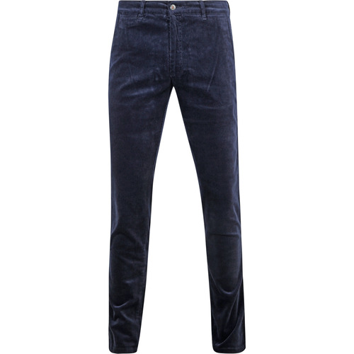 Textiel Heren Broeken / Pantalons Suitable Chino Plato Corduroy Navy Blauw
