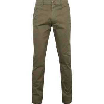 Textiel Heren Broeken / Pantalons Suitable Chino Plato Olijfgroen Groen