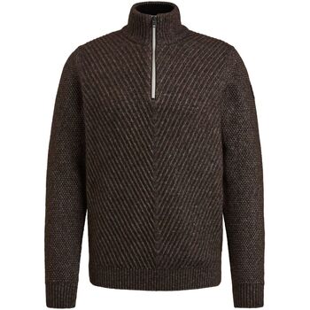 Vanguard Sweater Trui Half Zip Wol Bruin