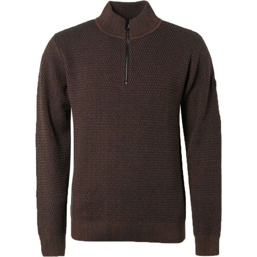 Textiel Heren Sweaters / Sweatshirts No Excess Half Zip Trui Bruin Bruin