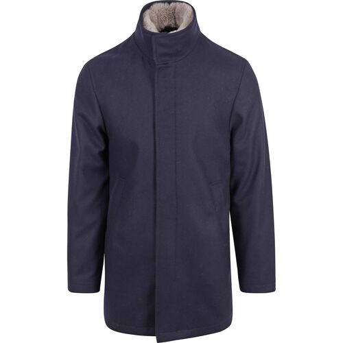 Textiel Heren Trainings jassen Suitable Hirsch Coat Wol Blend Navy Blauw