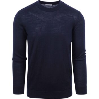 Textiel Heren Sweaters / Sweatshirts Knowledge Cotton Apparel Pullover Wol Navy Blauw