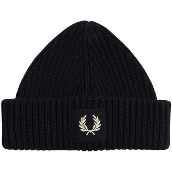 Fred Perry Muts Patch Brand Chunky Rib Beanie