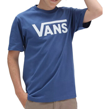 Textiel Jongens T-shirts korte mouwen Vans  Blauw