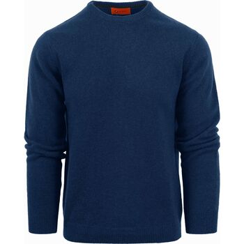Textiel Heren Sweaters / Sweatshirts Suitable Lamswol Trui Ronde cou Indigo Blauw