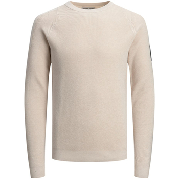Textiel Heren Sweaters / Sweatshirts Jack & Jones Classic Spring Knit Crew Neck Wit