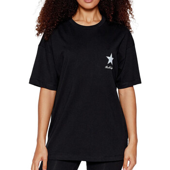 Textiel Dames T-shirts korte mouwen Converse  Zwart