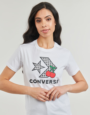 Converse CHERRY STAR CHEVRON INFILL TEE WHITE Wit