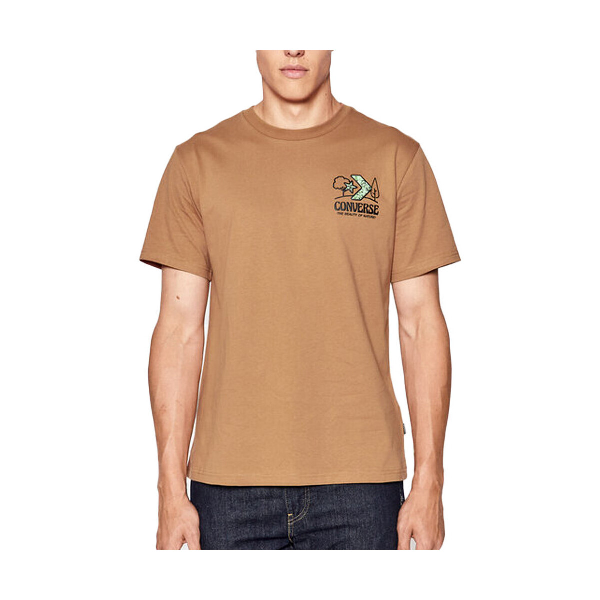 Textiel Heren T-shirts & Polo’s Converse  Bruin