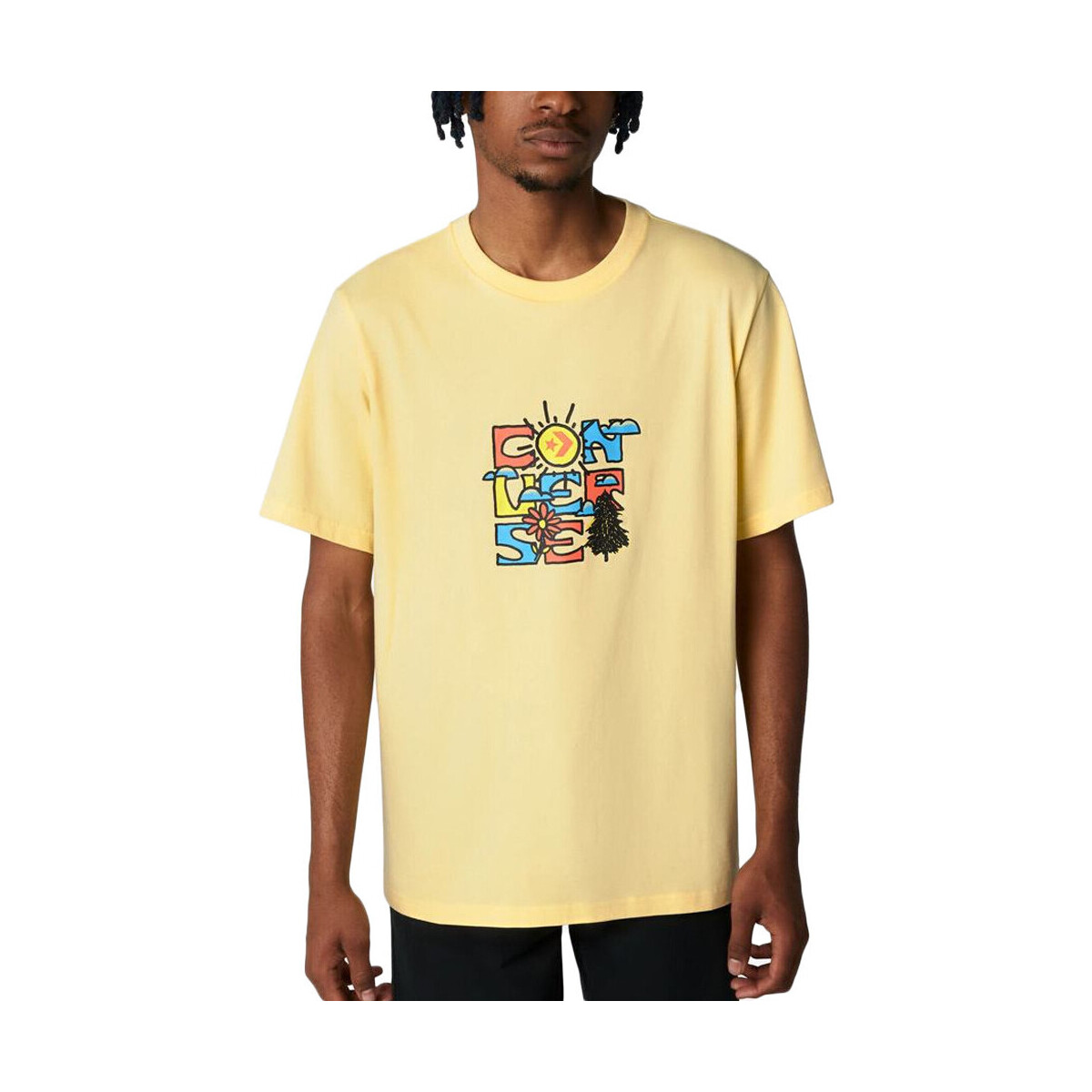 Textiel Heren T-shirts & Polo’s Converse  Geel