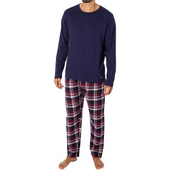 Lyle & Scott Pyjama's nachthemden Lyle & Scott Quentin pyjamaset met lange mouwen