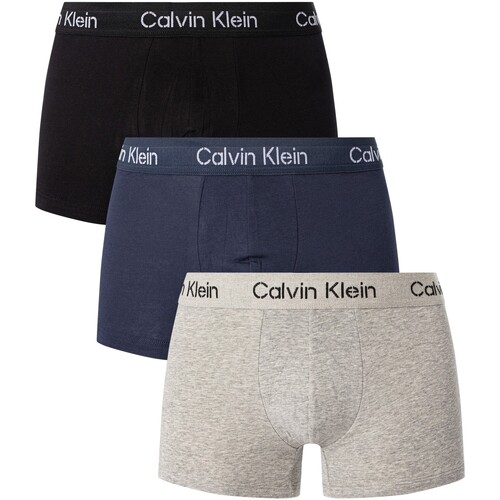 Ondergoed Heren BH's Calvin Klein Jeans Set van 3 trunks met stencillogo Multicolour