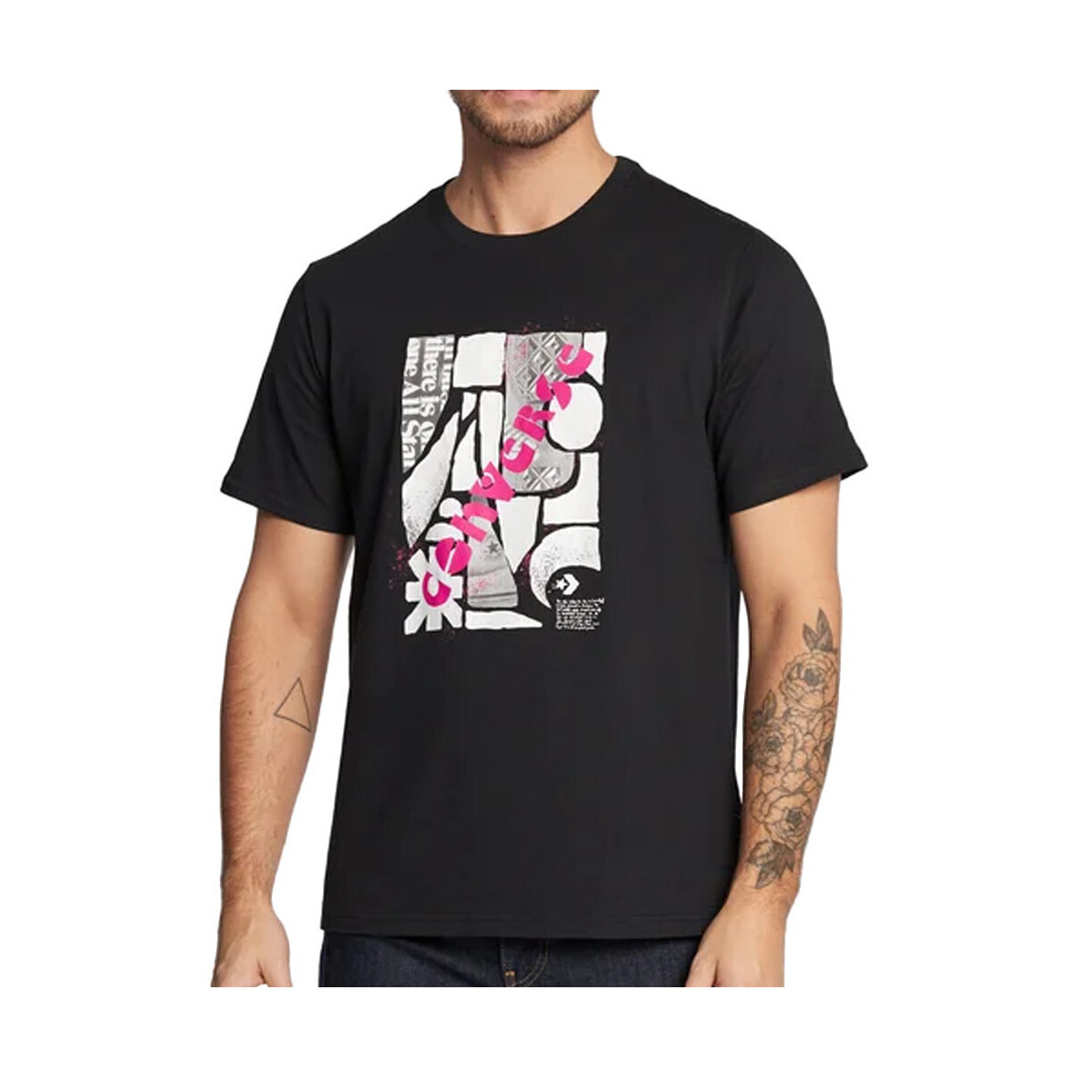 Textiel Heren T-shirts & Polo’s Converse  Zwart