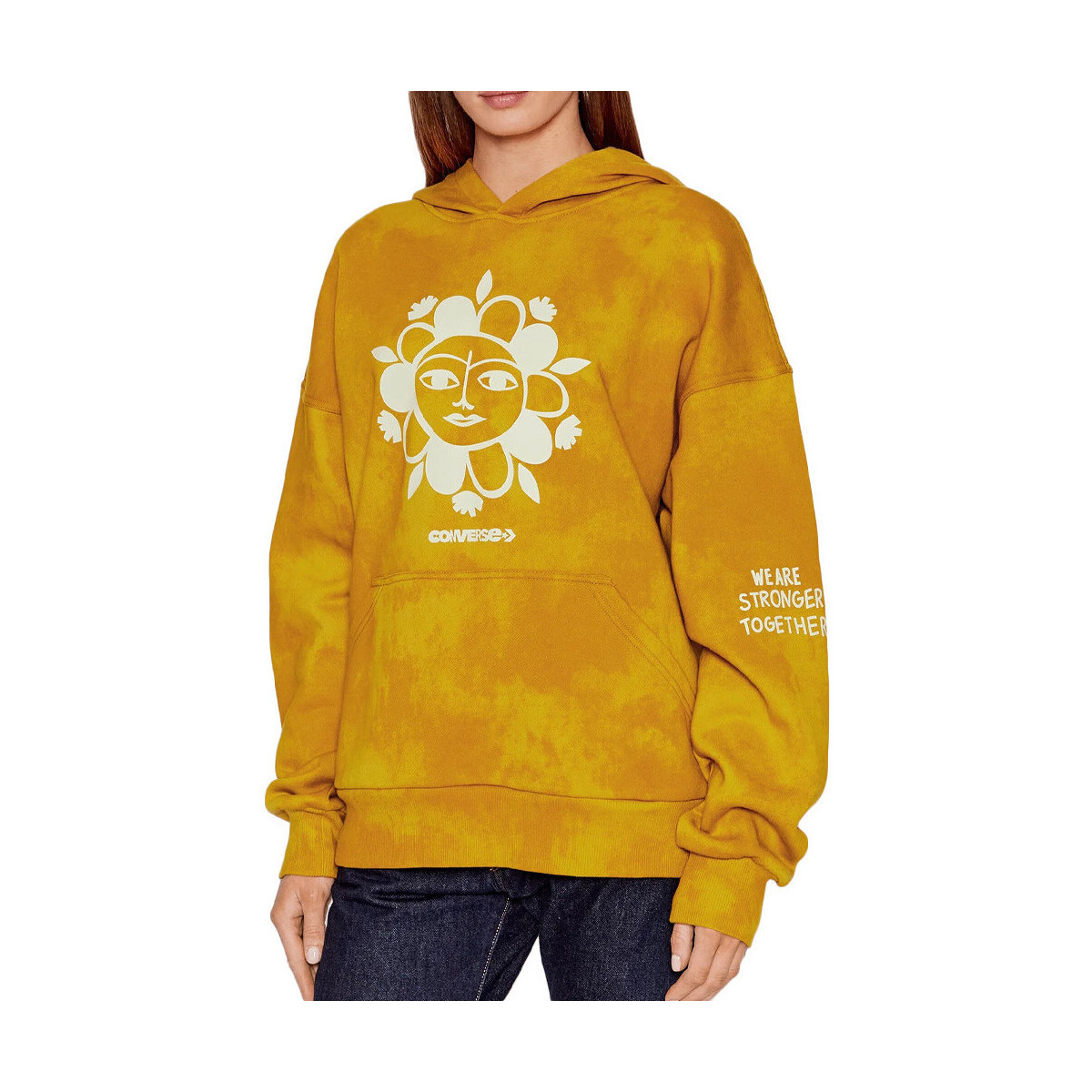 Textiel Dames Sweaters / Sweatshirts Converse  Geel