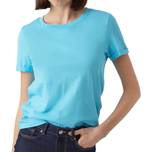 Textiel Dames T-shirts korte mouwen Vero Moda  Blauw