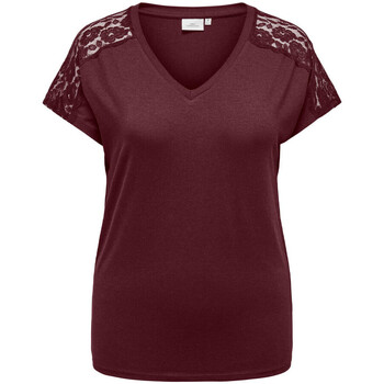 Textiel Dames T-shirts & Polo’s Only Carmakoma  Rood