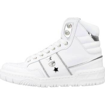 Schoenen Dames Sneakers Chiara Ferragni SNE CF1 HIGH WHITE LEATH Wit