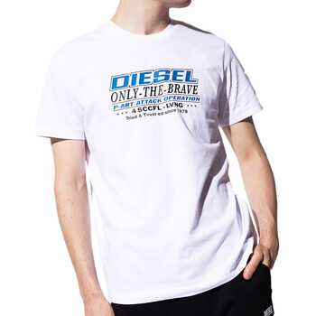 Textiel Heren T-shirts korte mouwen Diesel  Wit