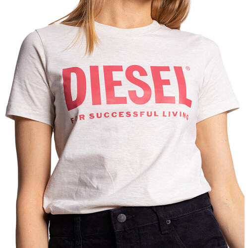Textiel Dames T-shirts korte mouwen Diesel  Wit