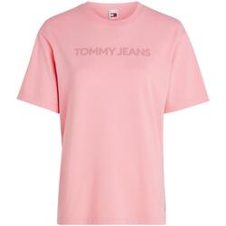 Textiel Dames T-shirts korte mouwen Tommy Hilfiger  Roze