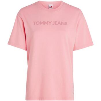 Textiel Dames T-shirts korte mouwen Tommy Hilfiger  Roze
