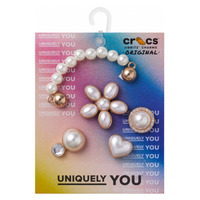 Accessoires Schoenen accessoires Crocs JIBBITZ Dainty Pearl Jewelry 5 Pack Wit / Goud