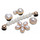 Accessoires Schoenen accessoires Crocs Dainty Pearl Jewelry 5 Pack Wit / Goud