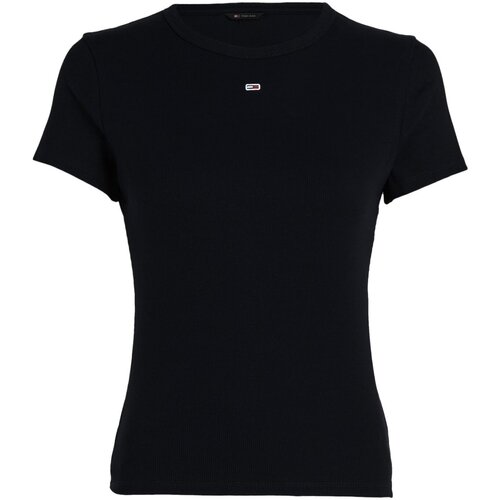 Textiel Dames T-shirts & Polo’s Tommy Jeans DW0DW17383 Zwart