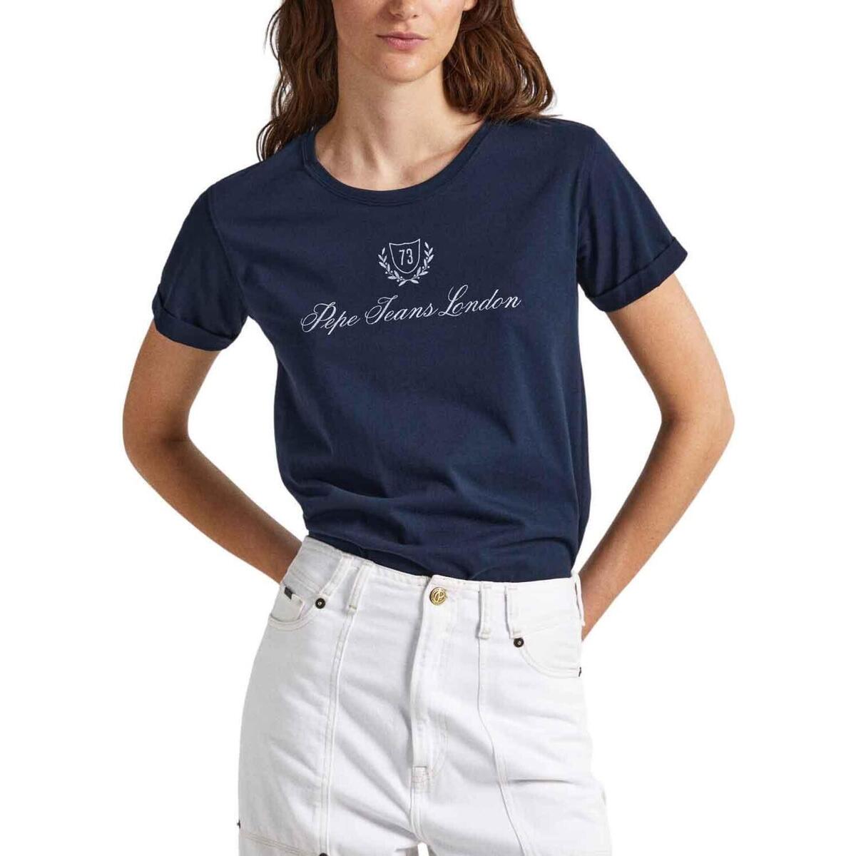 Textiel Dames T-shirts & Polo’s Pepe jeans  Blauw