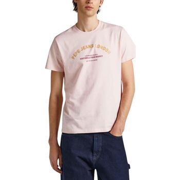 Textiel Heren T-shirts korte mouwen Pepe jeans  Roze