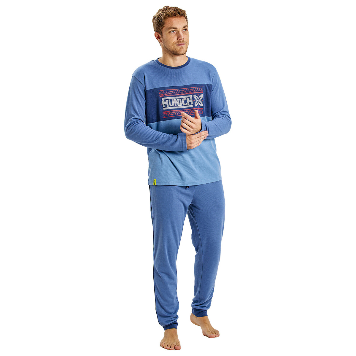 Textiel Heren Pyjama's / nachthemden Munich MUDP0252 Blauw