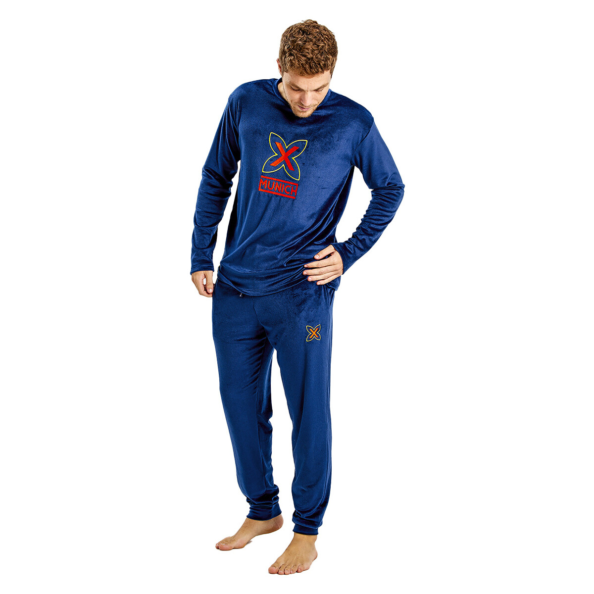 Textiel Heren Pyjama's / nachthemden Munich MUDP0450 Blauw