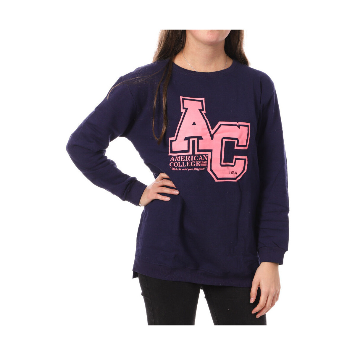 Textiel Dames Sweaters / Sweatshirts American College  Blauw