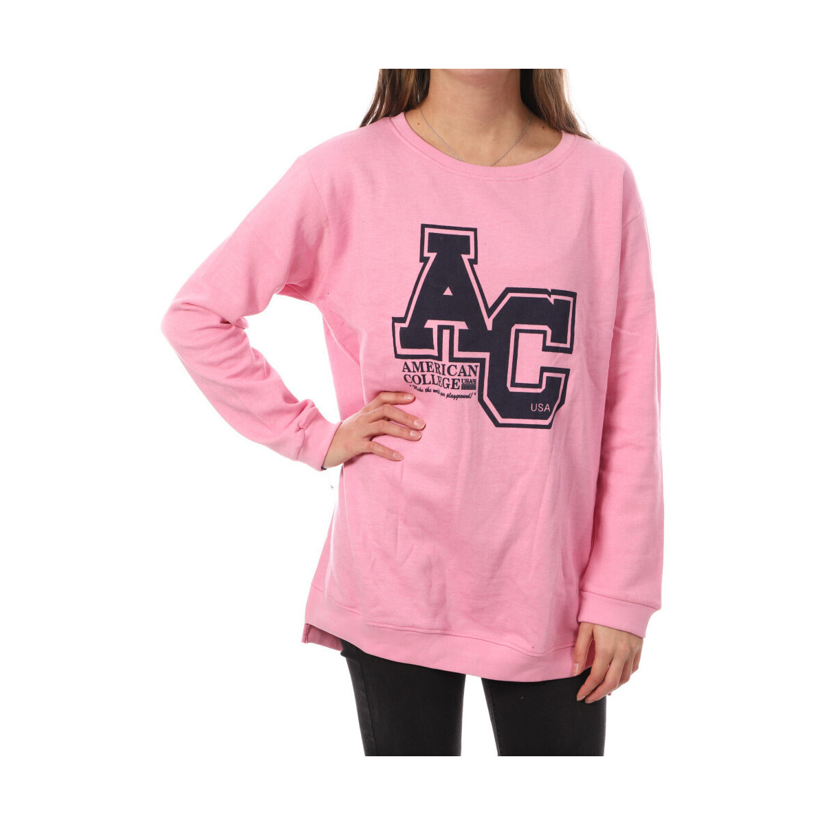 Textiel Dames Sweaters / Sweatshirts American College  Roze