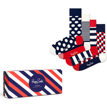 Ondergoed Sokken Happy socks Classic Navy 4-Pack Gift Box Multicolour