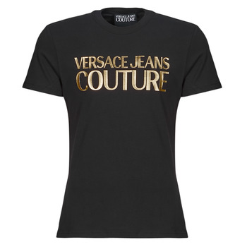 Versace Jeans Couture Zwart Katoenen T-shirt Ronde Hals Korte Mouw Black Heren