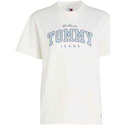 Textiel Dames T-shirts & Polo’s Tommy Jeans  Wit