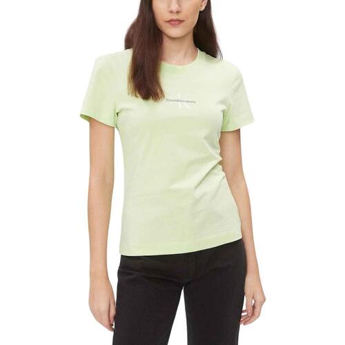 Textiel Dames T-shirts & Polo’s Calvin Klein Jeans  Groen